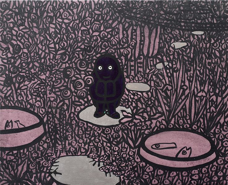 Secret Garden, 2006, Acrylic on paper, 64x53cm